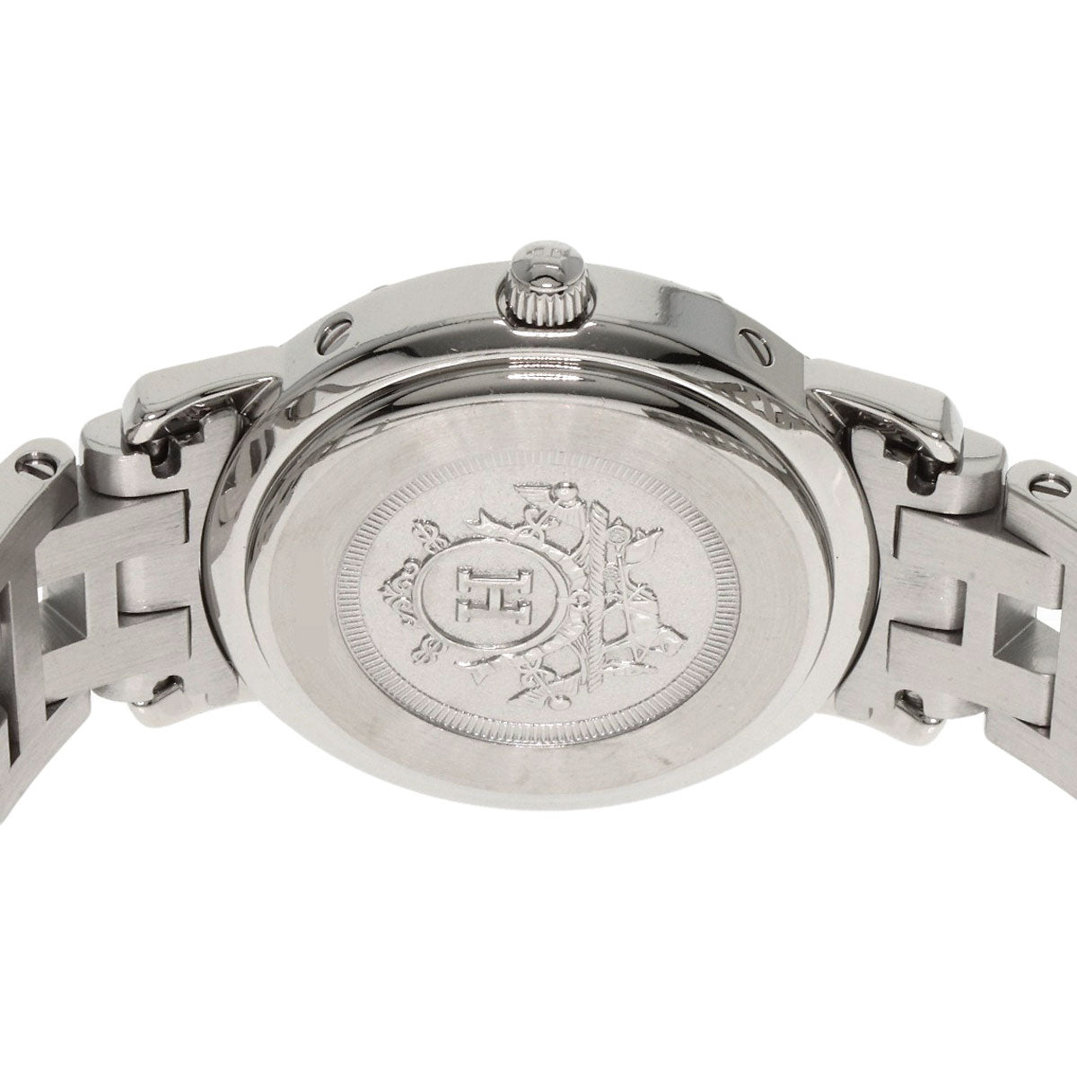 HERMES Watches Quartz CL4.210 Stainless Steel , Stainless Steel Silver Clipper gray dial Women Used