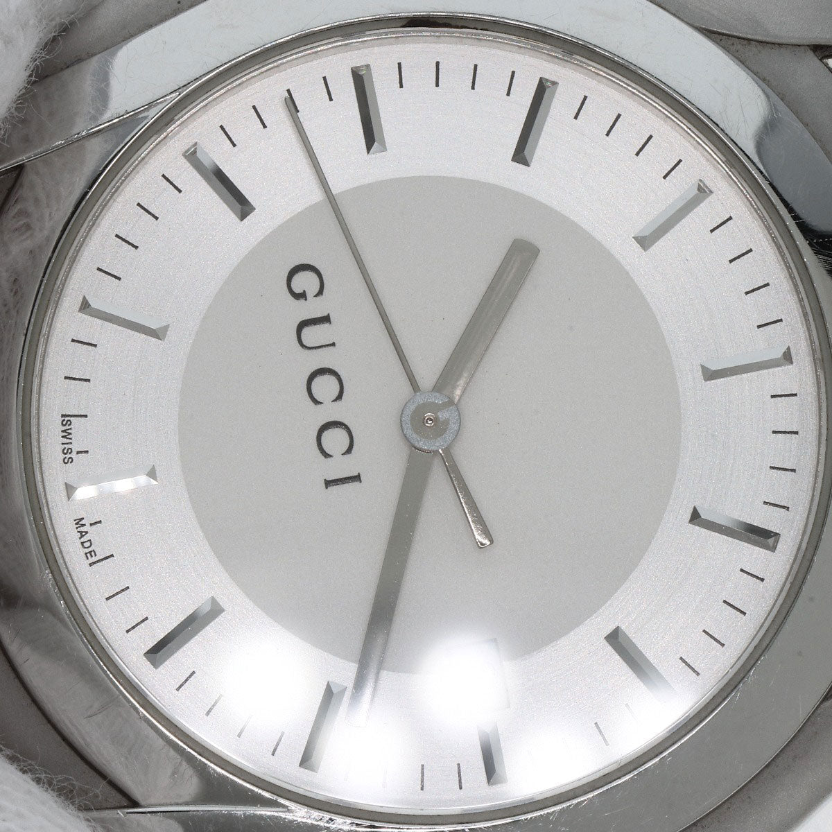 GUCCI Watches Quartz 5500XL Stainless Steel , Stainless Steel Silver Round face Silver dial mens Used