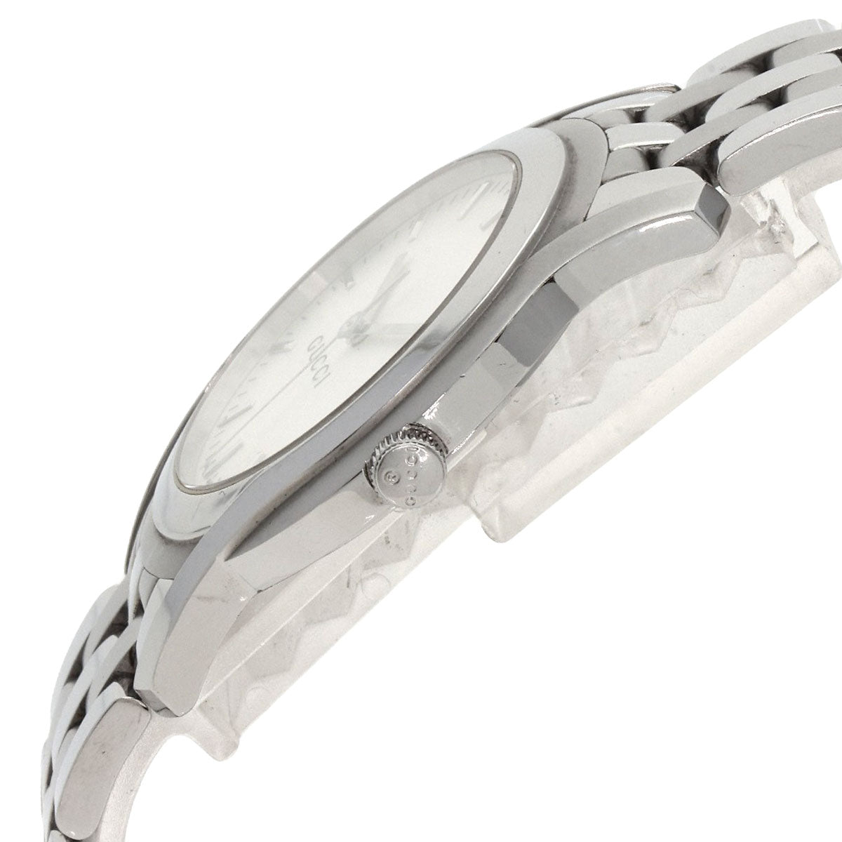 GUCCI Watches Quartz 5500XL Stainless Steel , Stainless Steel Silver Round face Silver dial mens Used