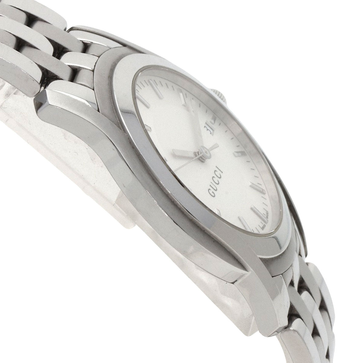 GUCCI Watches Quartz 5500XL Stainless Steel , Stainless Steel Silver Round face Silver dial mens Used
