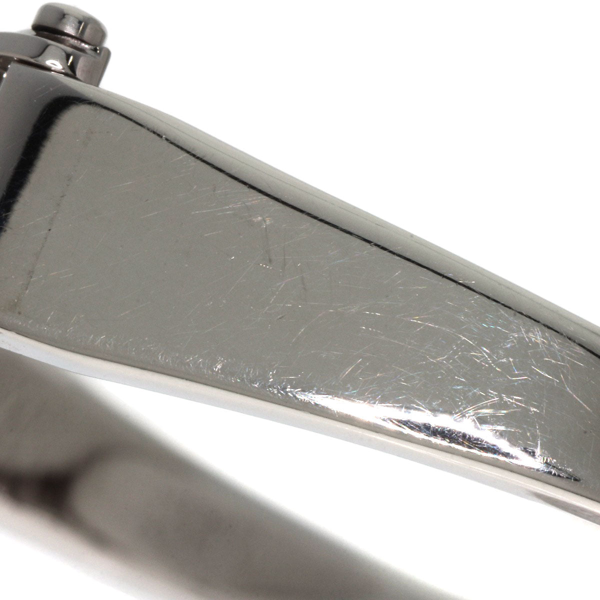 GUCCI Watches Quartz 1500L Stainless Steel , Stainless Steel Silver Square face bangle White shell dial Women Used