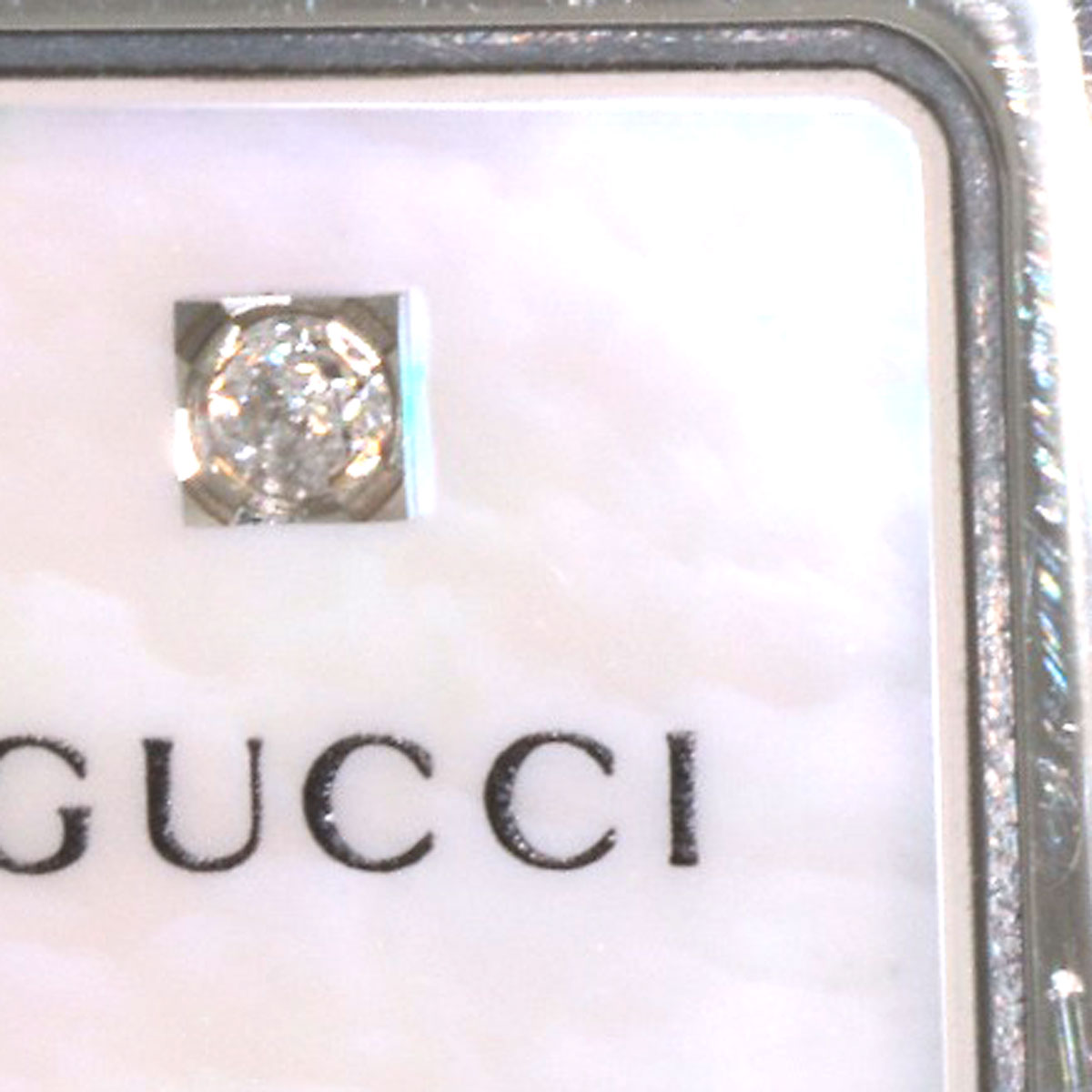 GUCCI Watches Quartz 1500L Stainless Steel , Stainless Steel Silver Square face bangle White shell dial Women Used