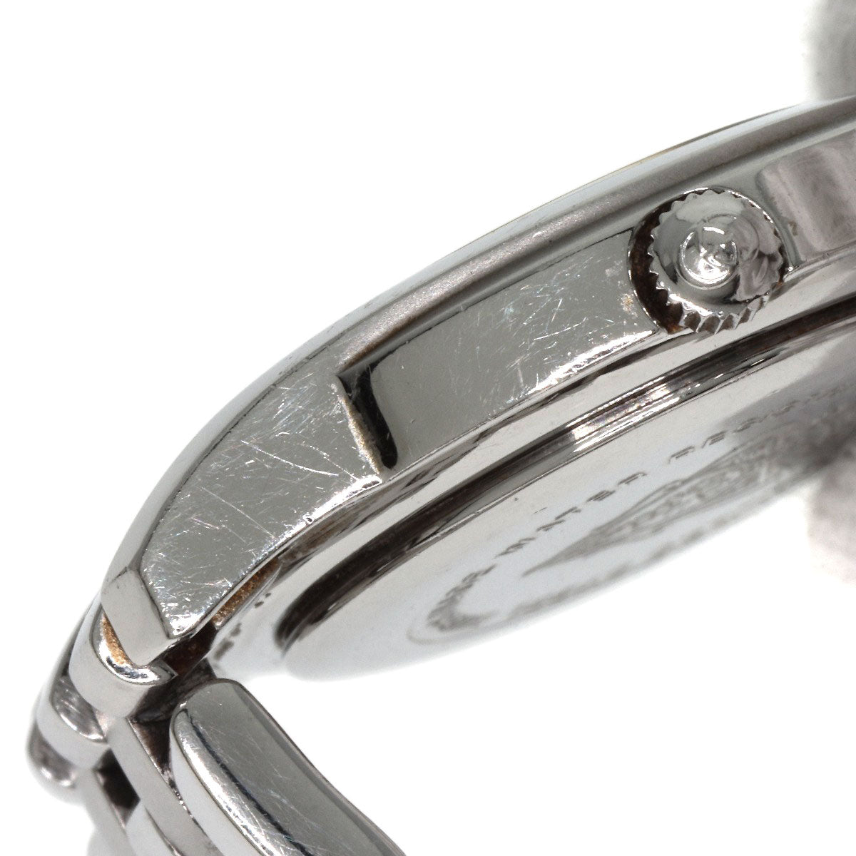 GUCCI Watches Quartz 5500L Stainless Steel , Stainless Steel Silver Round face black dial Women Used