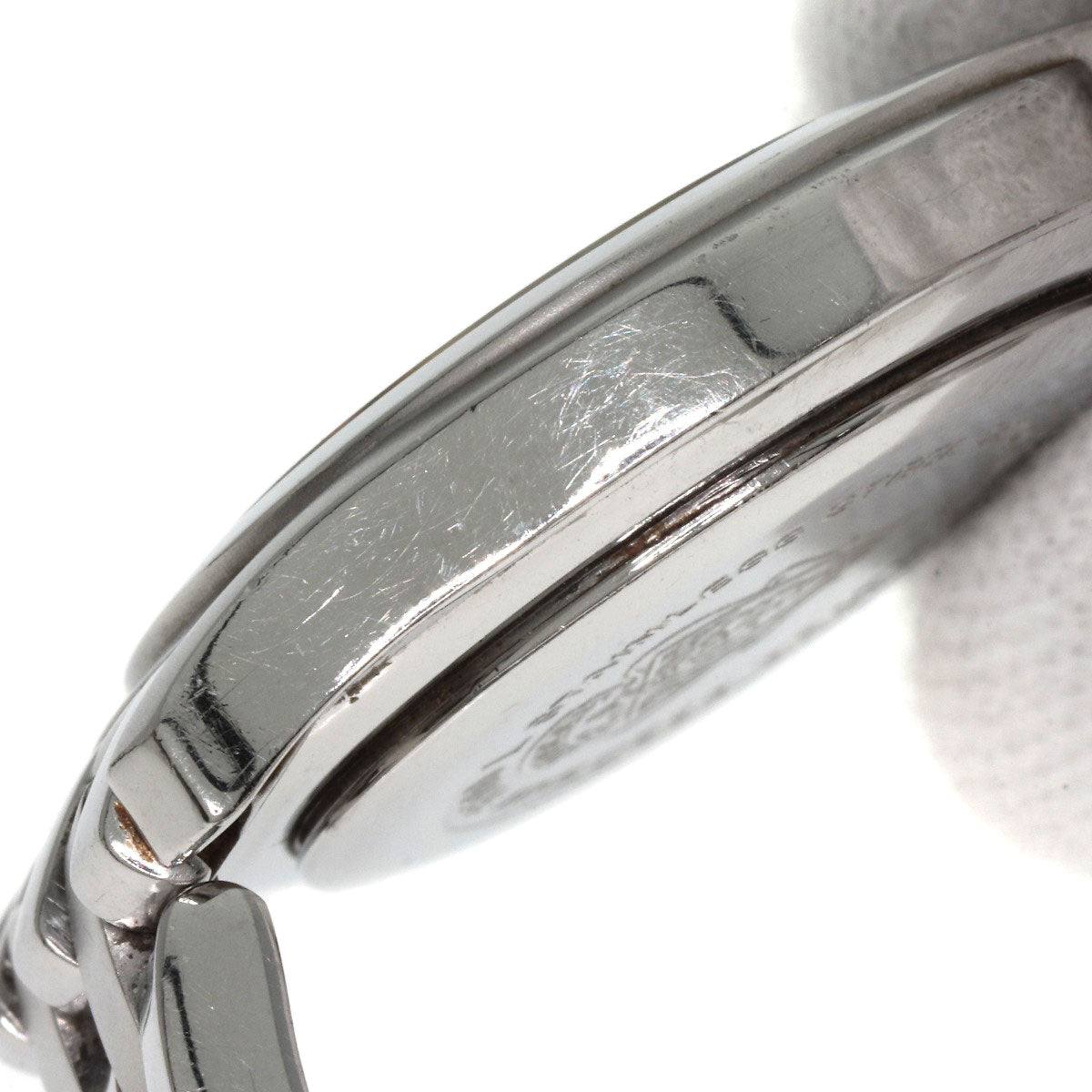 GUCCI Watches Quartz 5500L Stainless Steel , Stainless Steel Silver Round face black dial Women Used