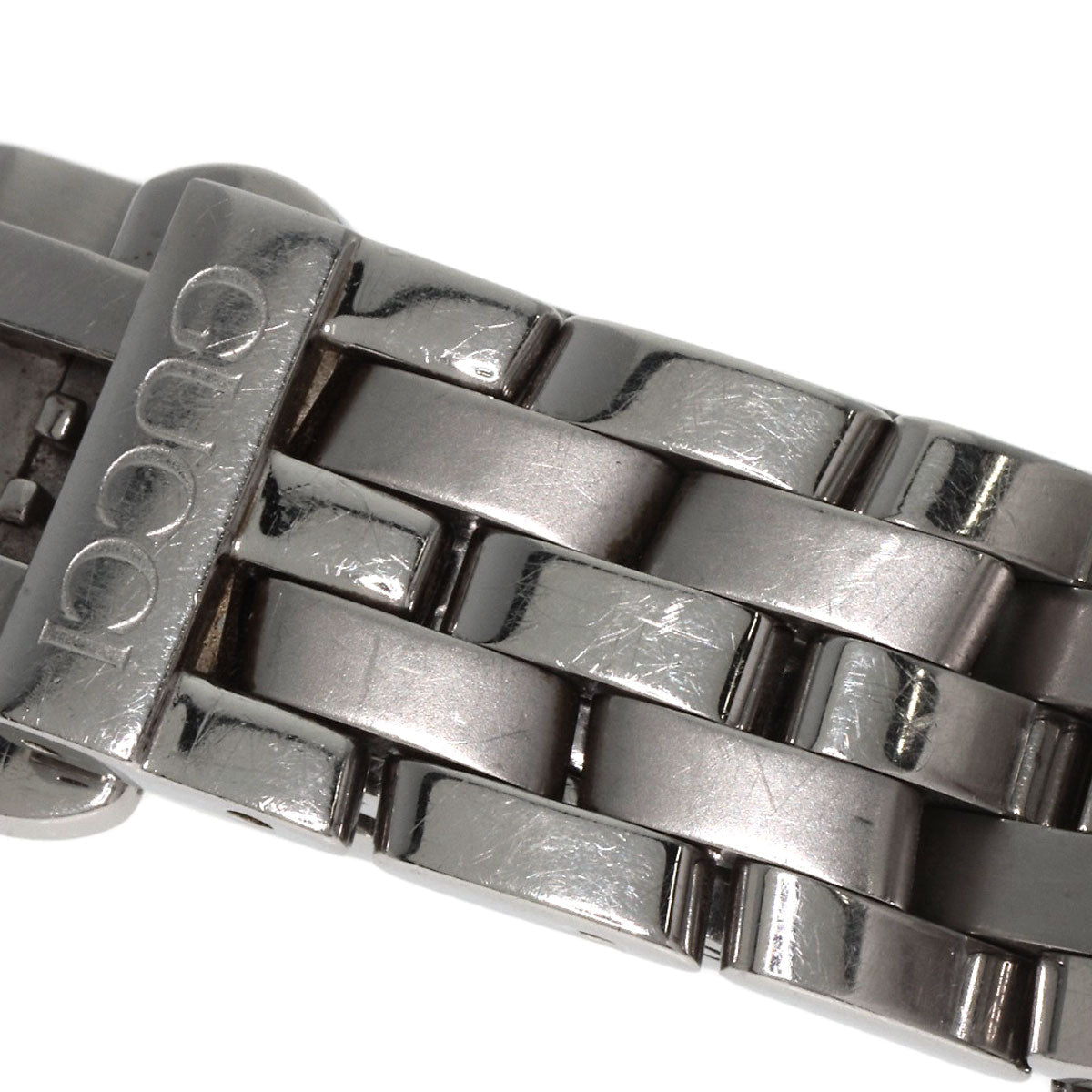 GUCCI Watches Quartz 5500L Stainless Steel , Stainless Steel Silver Round face black dial Women Used