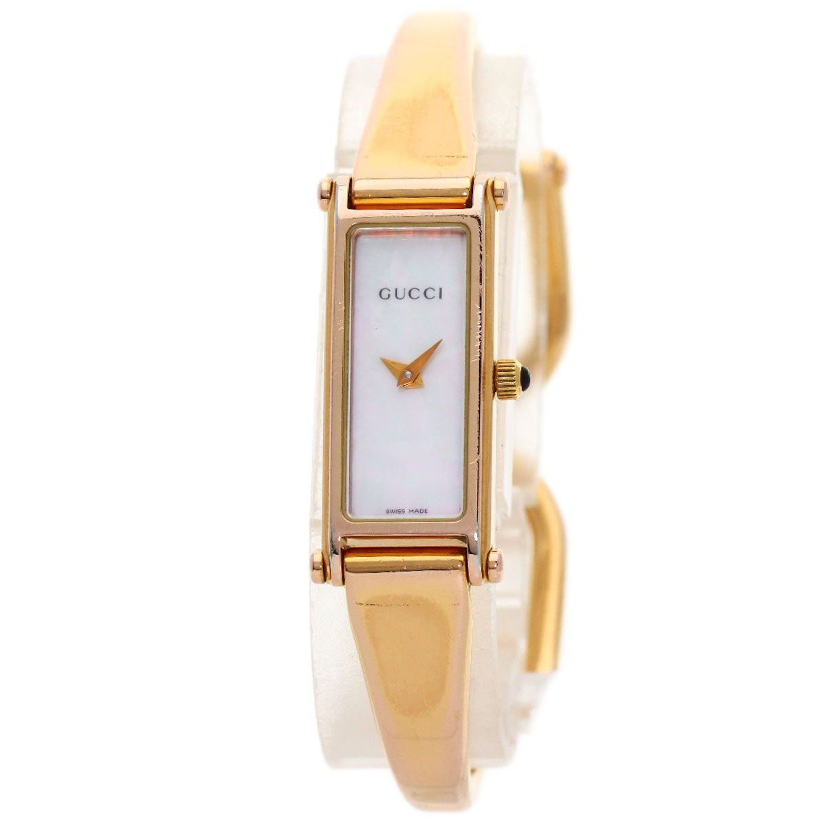 GUCCI Watches Quartz 1500L PGP gold Square face White shell dial