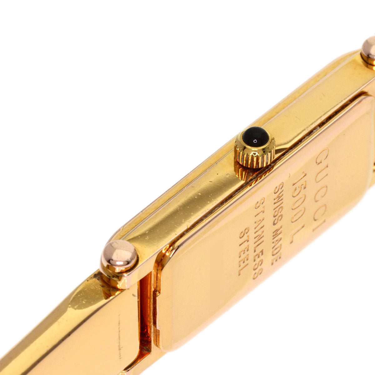 GUCCI Watches Quartz 1500L PGP gold Square face White shell dial