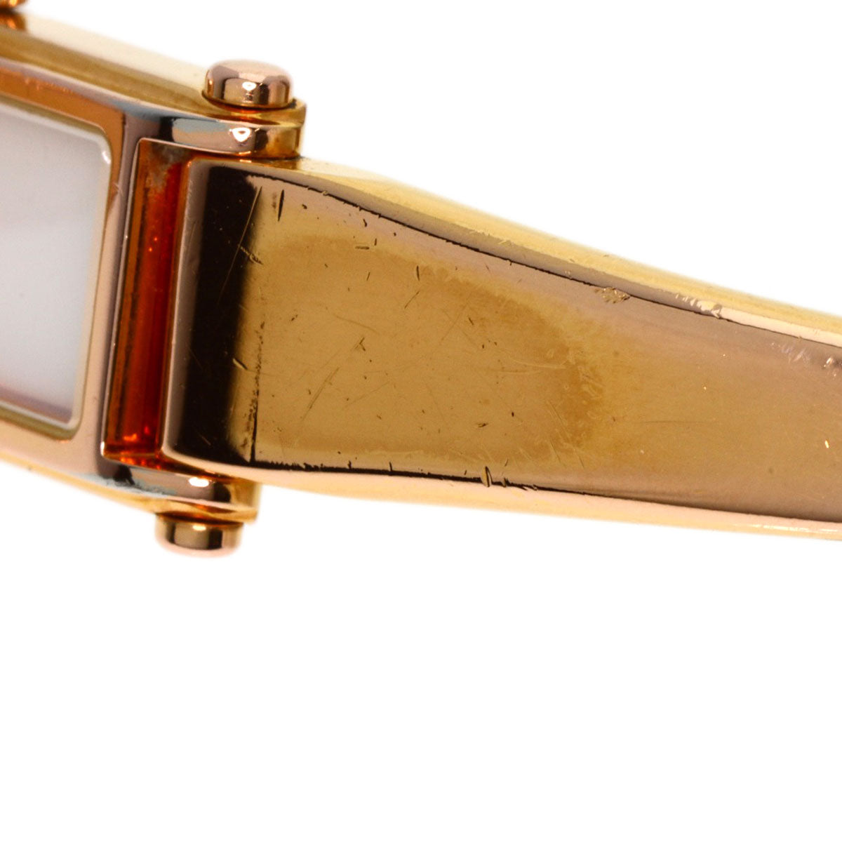 GUCCI Watches Quartz 1500L PGP gold Square face White shell dial