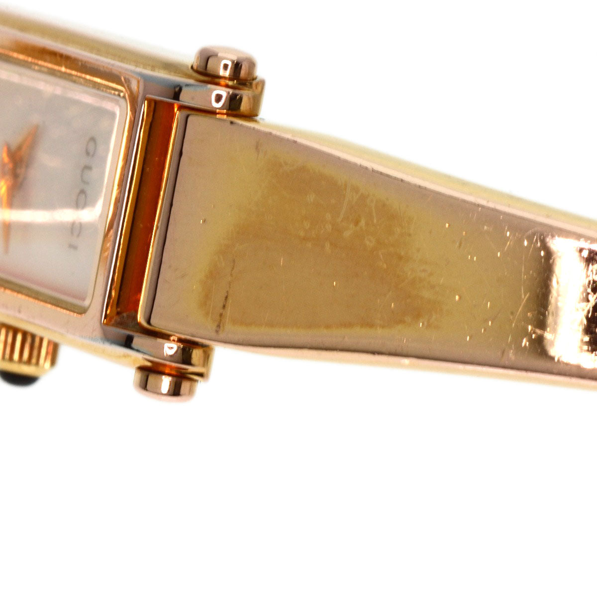 GUCCI Watches Quartz 1500L PGP gold Square face White shell dial