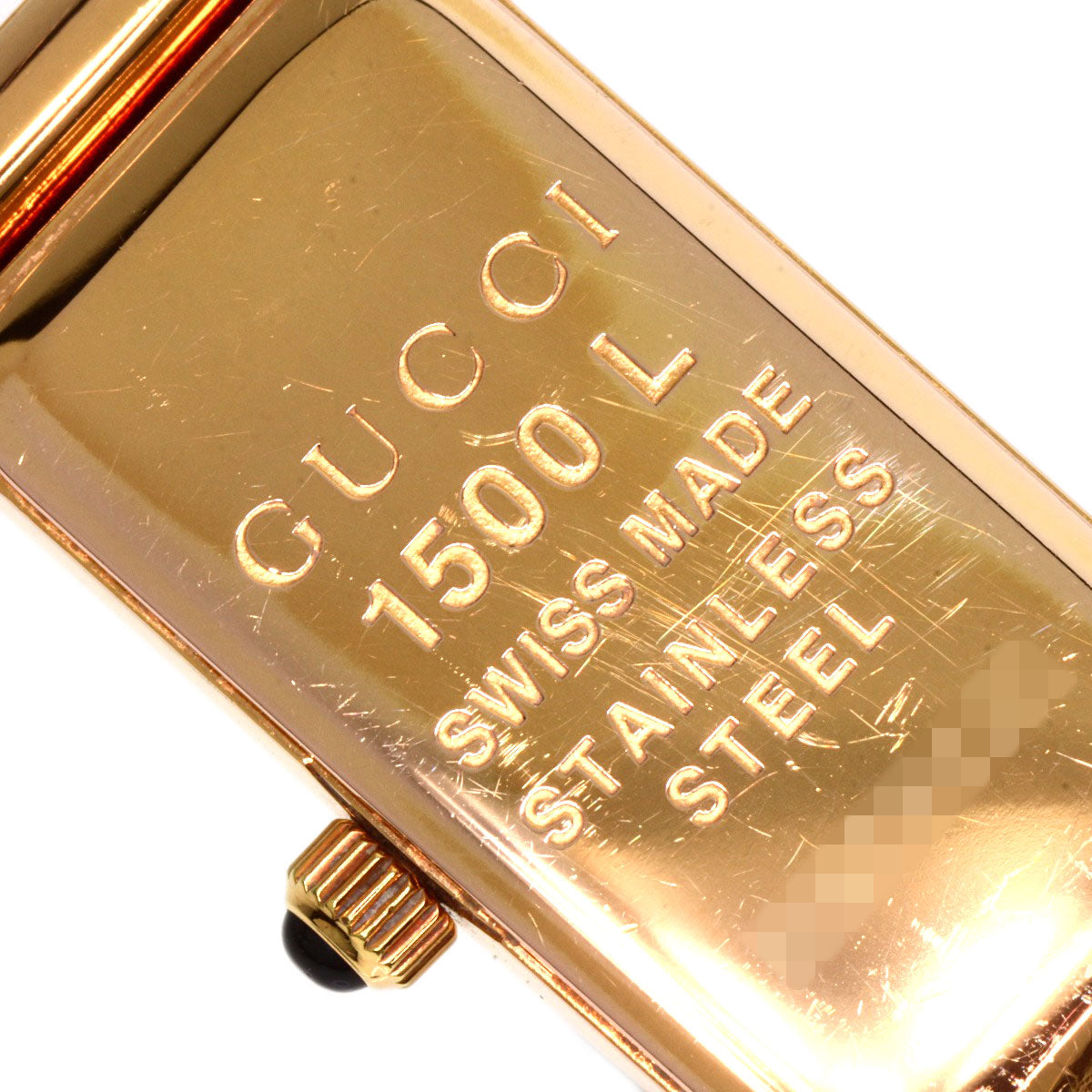 GUCCI Watches Quartz 1500L PGP gold Square face White shell dial