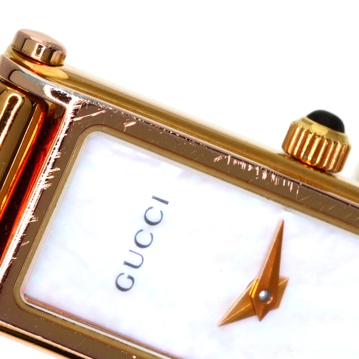 GUCCI Watches Quartz 1500L PGP gold Square face White shell dial