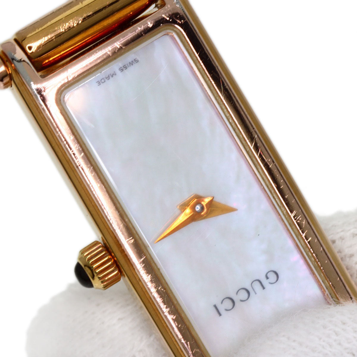 GUCCI Watches Quartz 1500L PGP gold Square face White shell dial