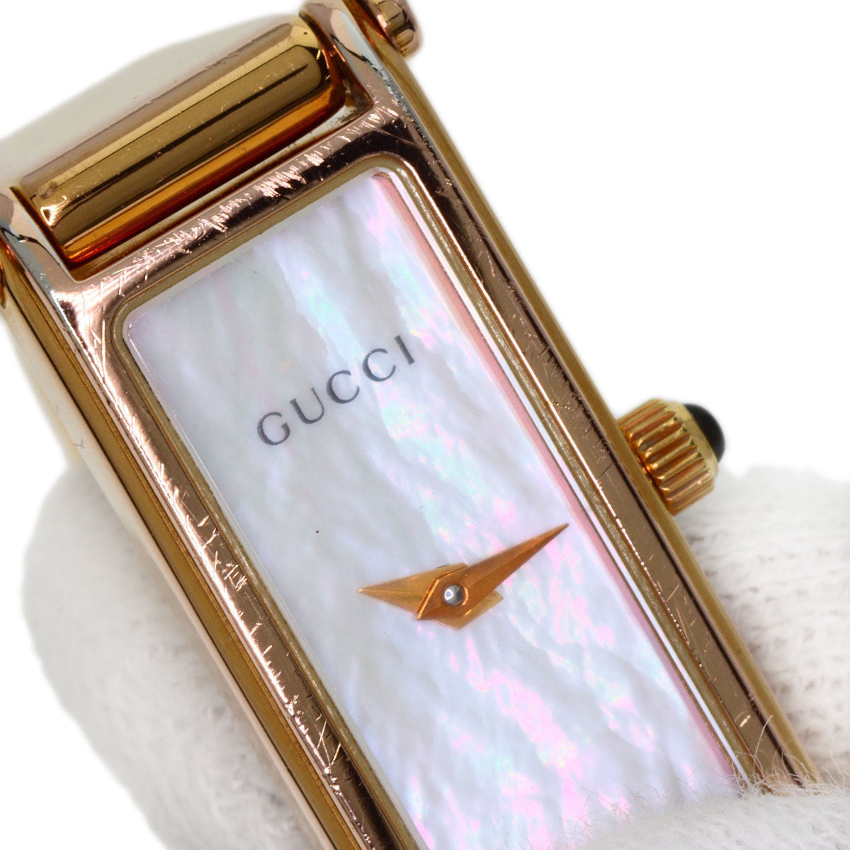 GUCCI Watches Quartz 1500L PGP gold Square face White shell dial