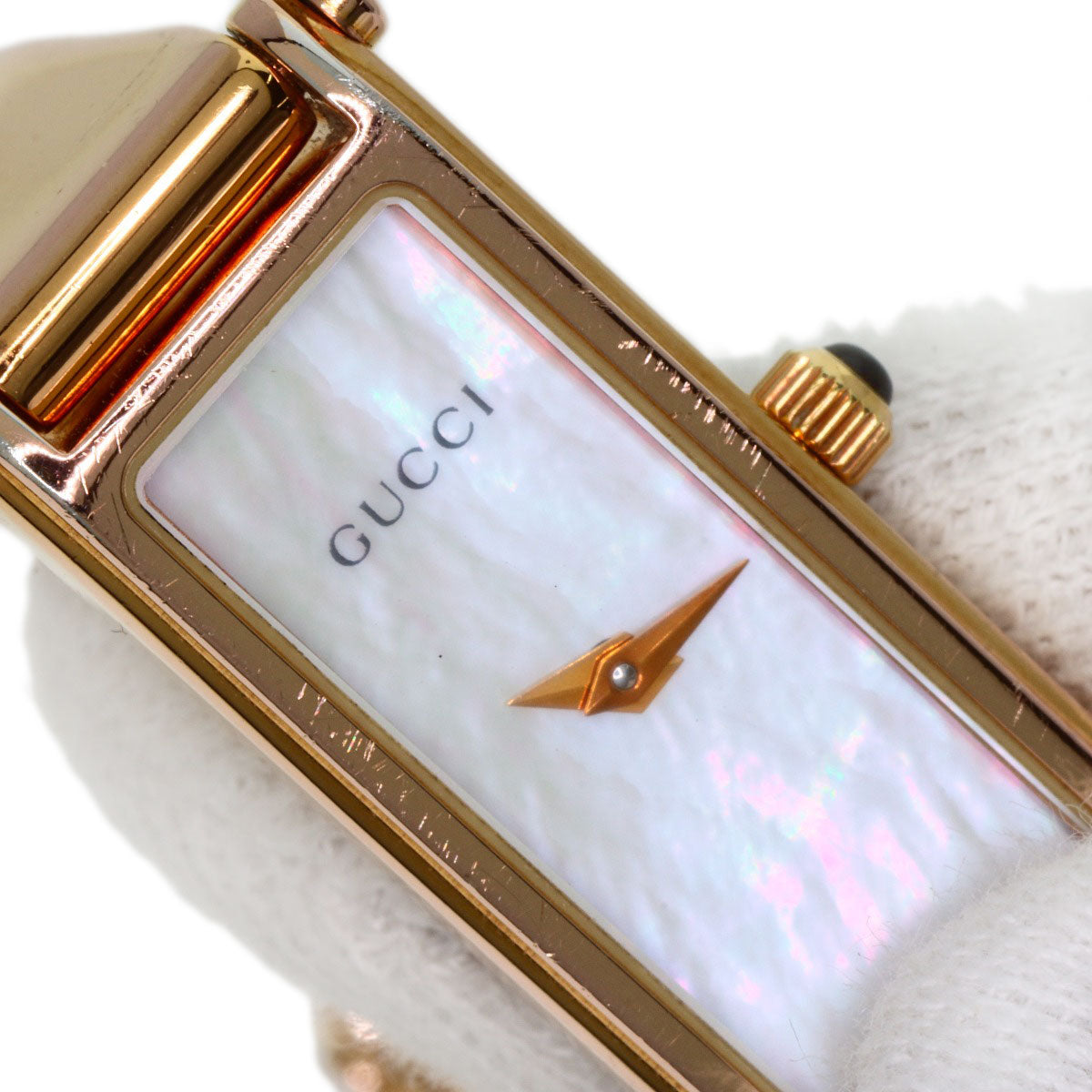 GUCCI Watches Quartz 1500L PGP gold Square face White shell dial