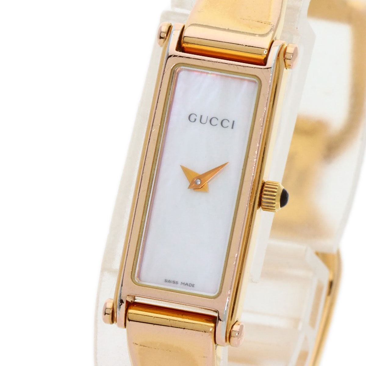 GUCCI Watches Quartz 1500L PGP gold Square face White shell dial