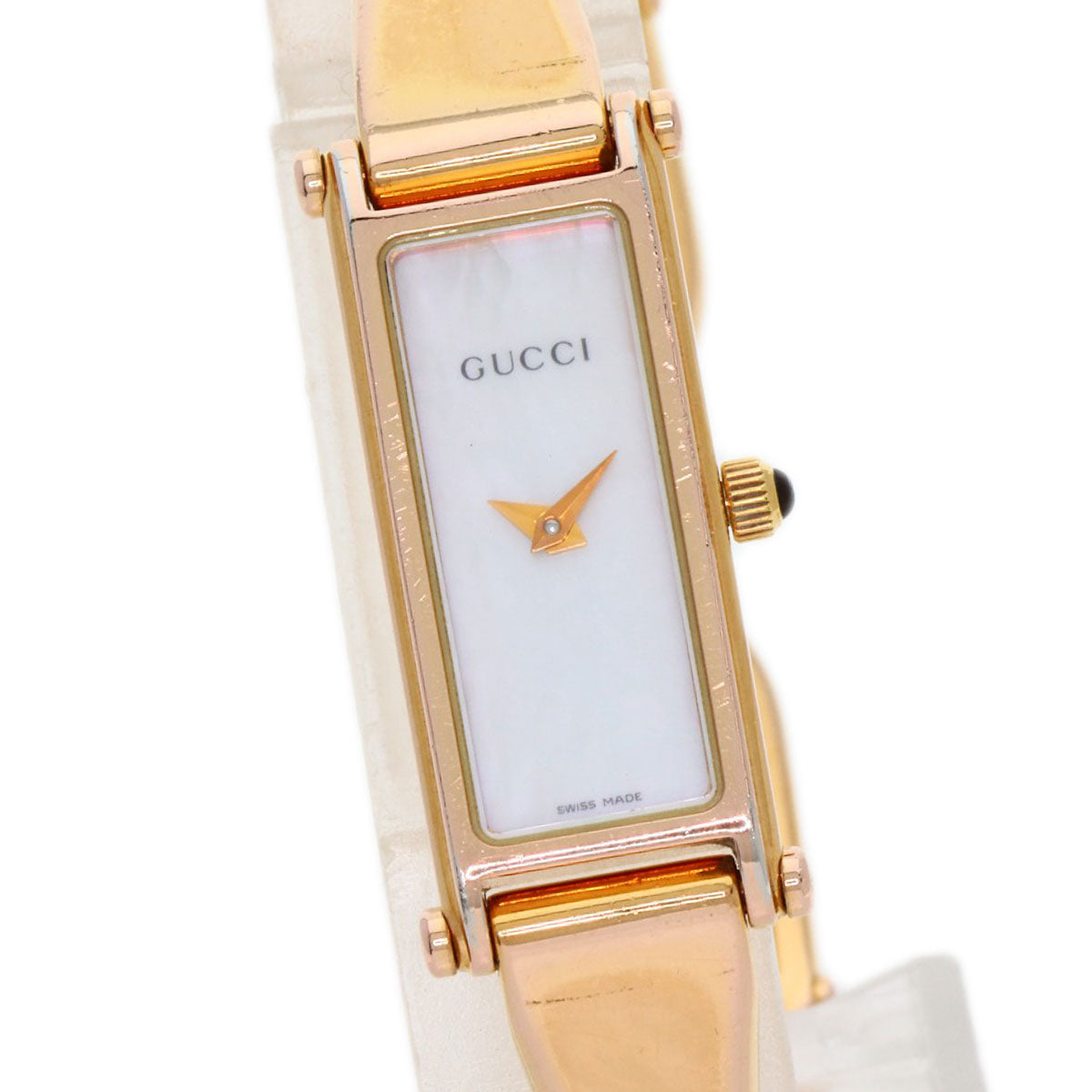 GUCCI Watches Quartz 1500L PGP gold Square face White shell dial