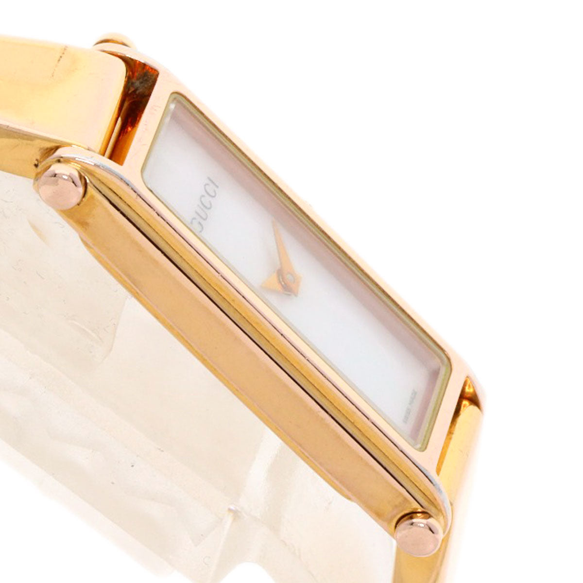 GUCCI Watches Quartz 1500L PGP gold Square face White shell dial