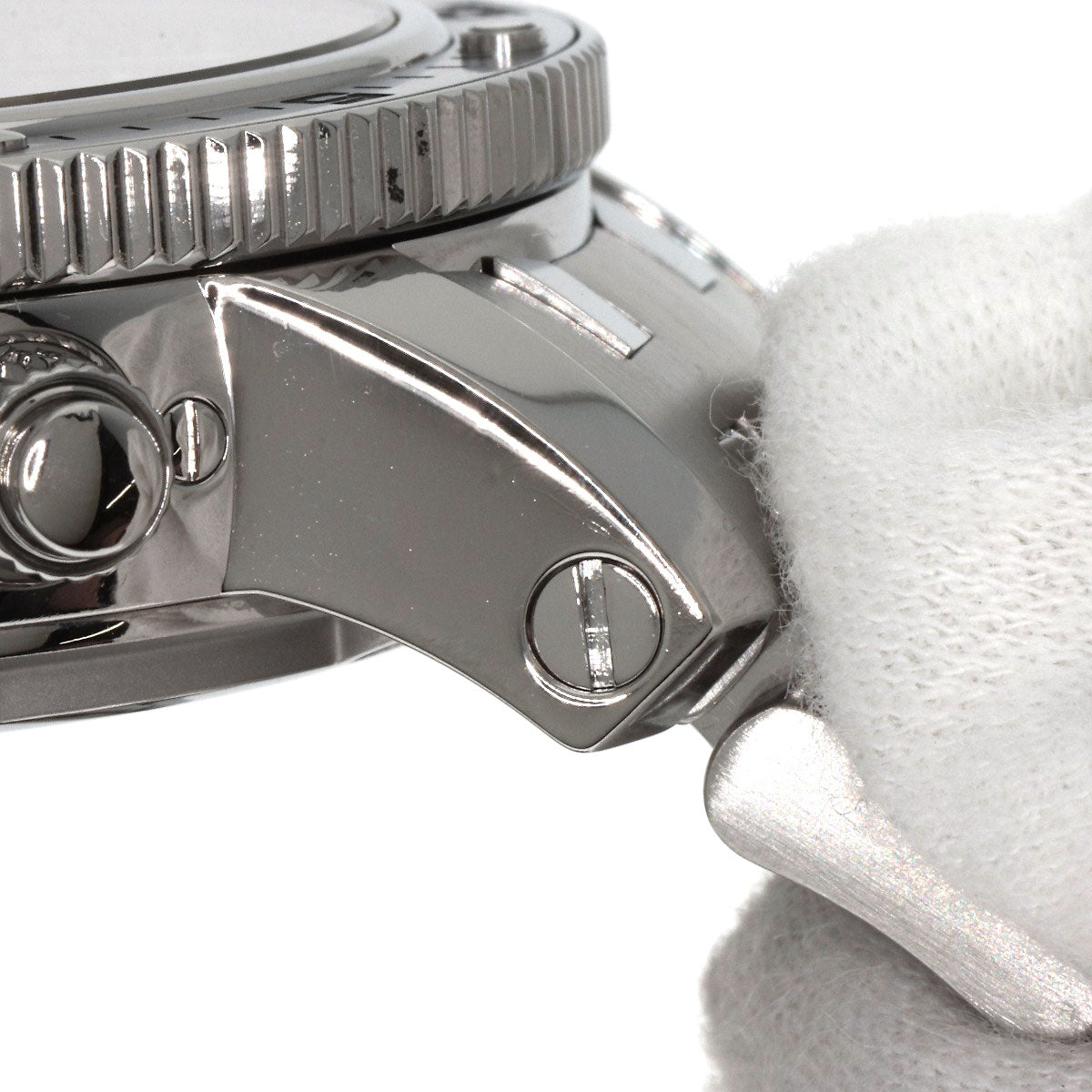 HERMES Watches Mechanical Automatic CP2.910 Stainless Steel , Stainless Steel Silver Clipper Mechanical Diver Chronograph black dial mens Used