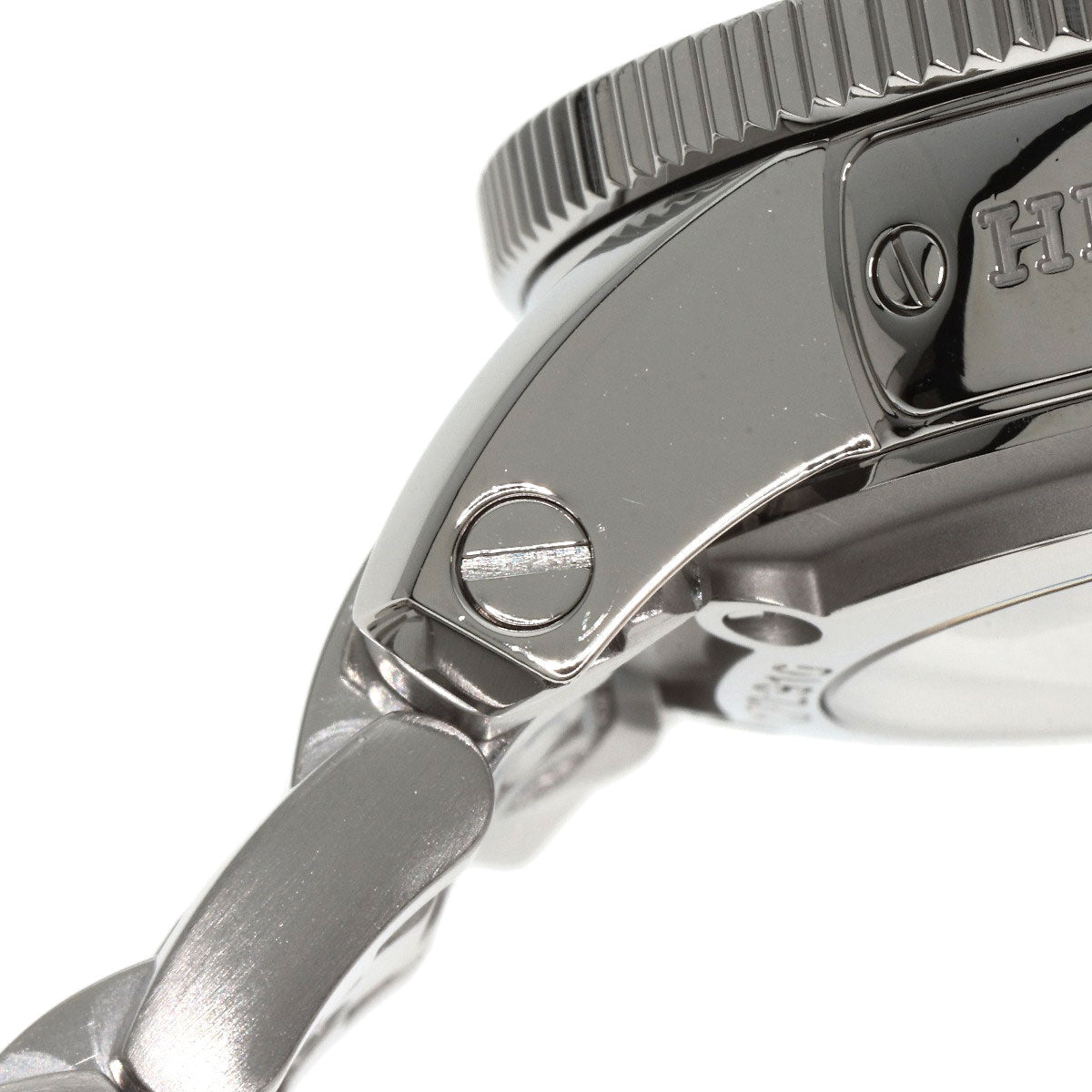 HERMES Watches Mechanical Automatic CP2.910 Stainless Steel , Stainless Steel Silver Clipper Mechanical Diver Chronograph black dial mens Used