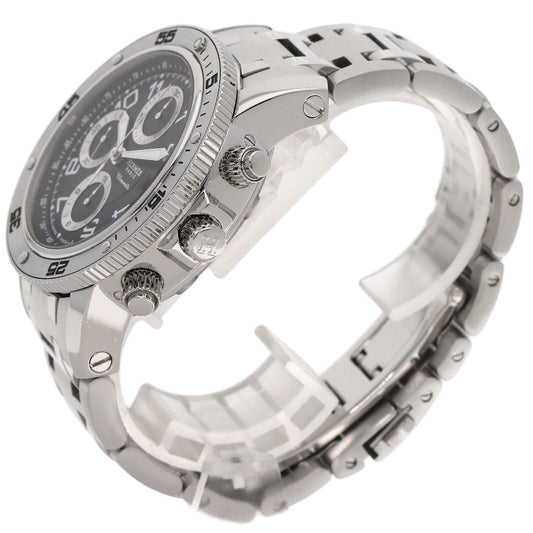 HERMES Watches Mechanical Automatic CP2.910 Stainless Steel , Stainless Steel Silver Clipper Mechanical Diver Chronograph black dial mens Used
