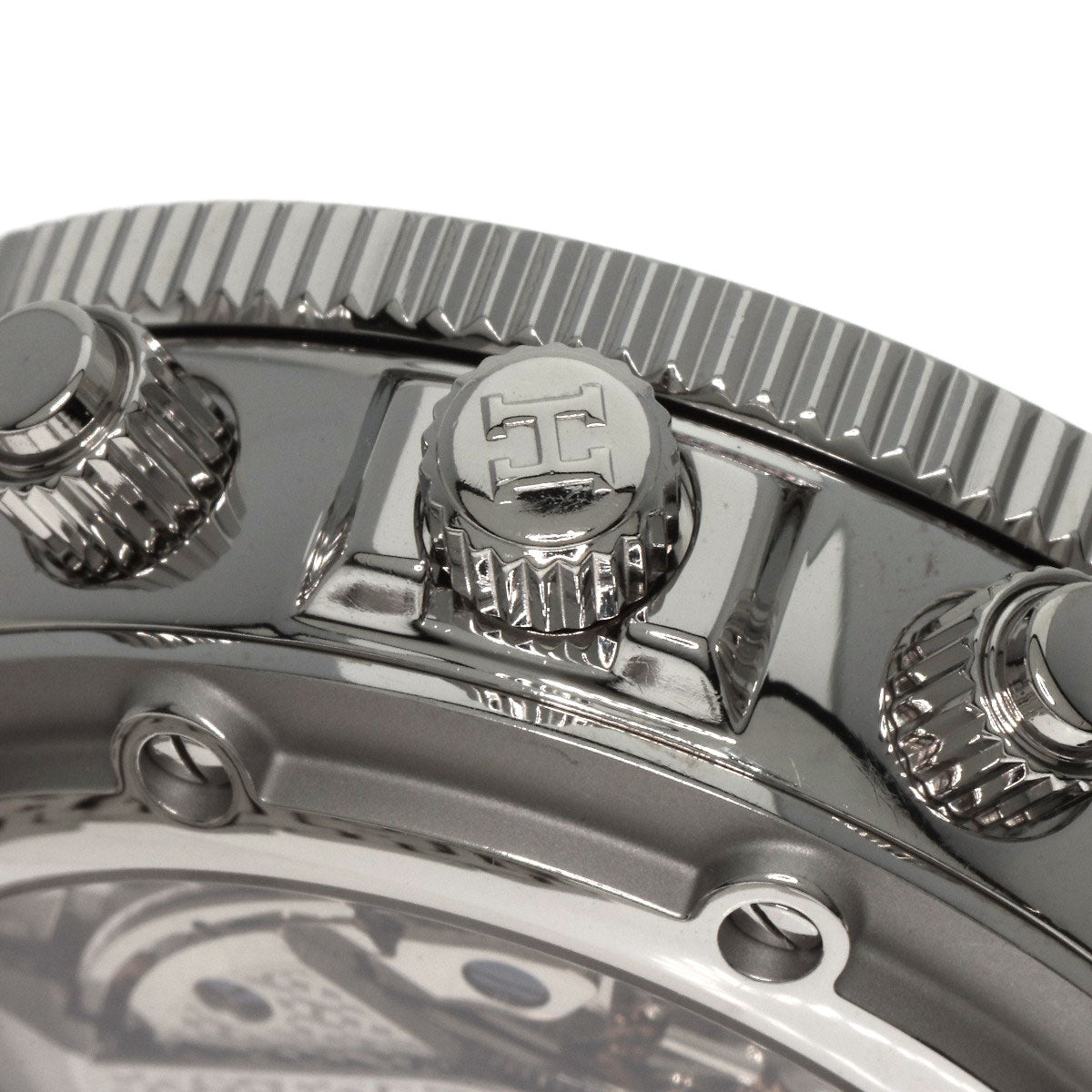 HERMES Watches Mechanical Automatic CP2.910 Stainless Steel , Stainless Steel Silver Clipper Mechanical Diver Chronograph black dial mens Used