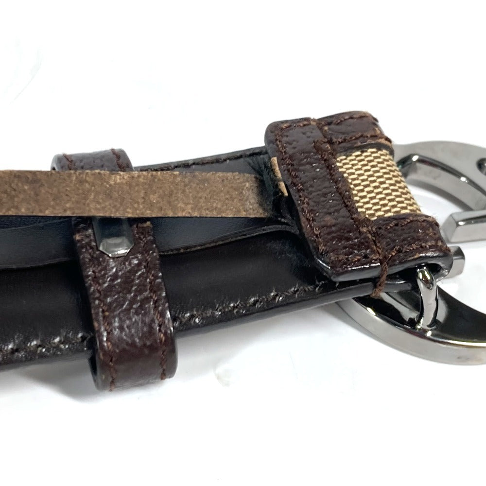 GUCCI belt 114874 GG canvas / leather beige GG unisex(Unisex) 80 Used