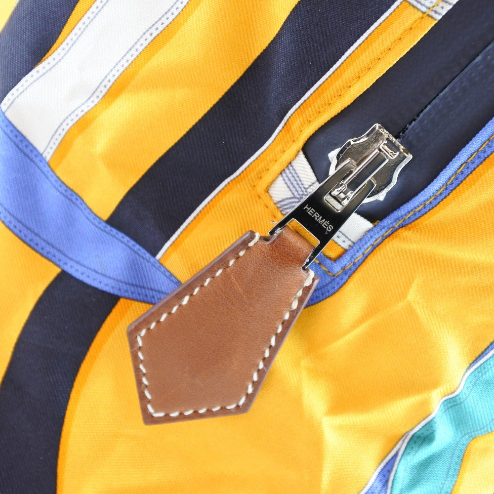 HERMES Backpack 071922CK Silk, Canvas yellow Air silk backpack unisex(Unisex) Used