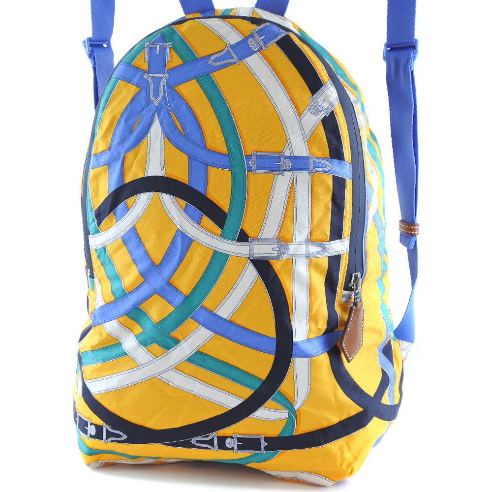 HERMES Backpack 071922CK Silk, Canvas yellow Air silk backpack unisex(Unisex) Used