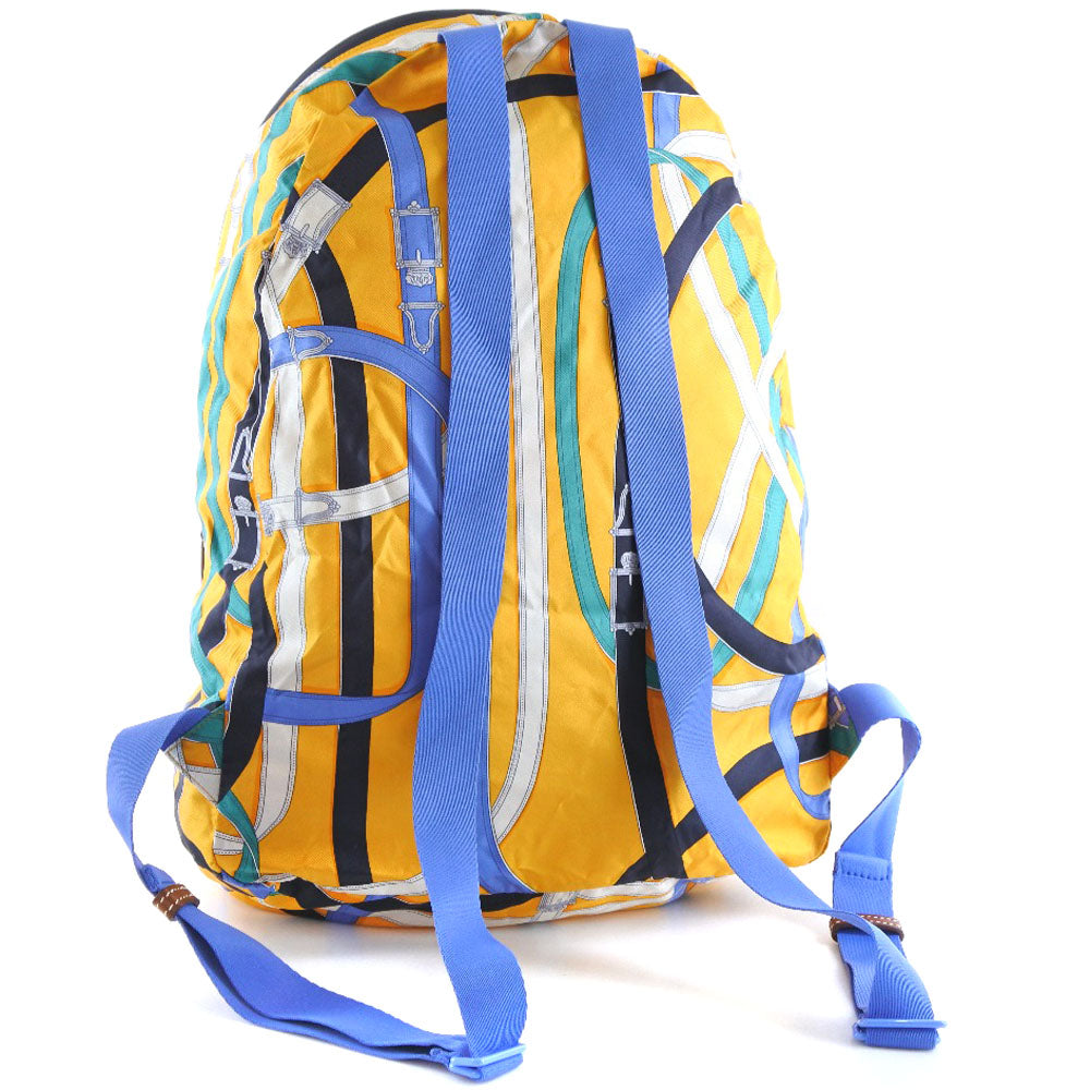 HERMES Backpack 071922CK Silk, Canvas yellow Air silk backpack unisex(Unisex) Used