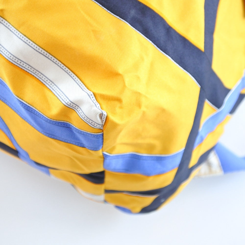 HERMES Backpack 071922CK Silk, Canvas yellow Air silk backpack unisex(Unisex) Used