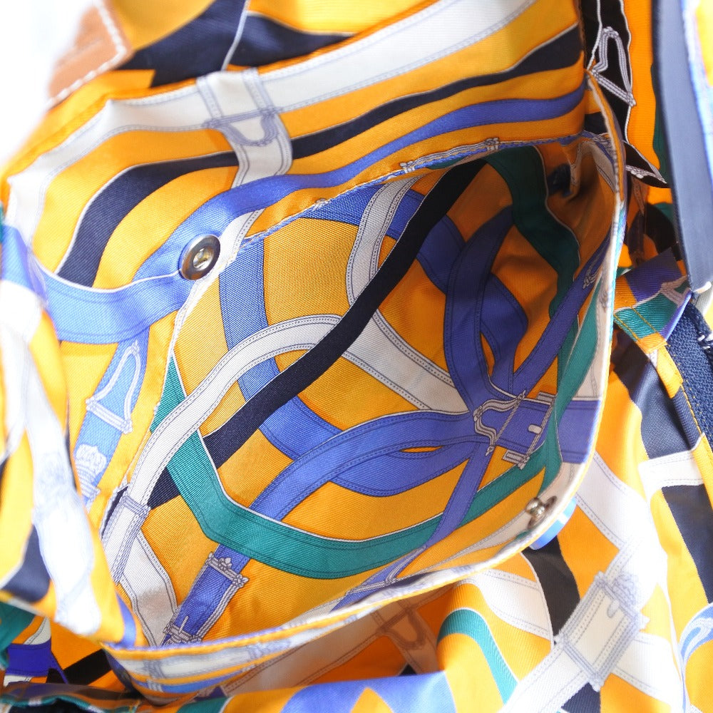 HERMES Backpack 071922CK Silk, Canvas yellow Air silk backpack unisex(Unisex) Used