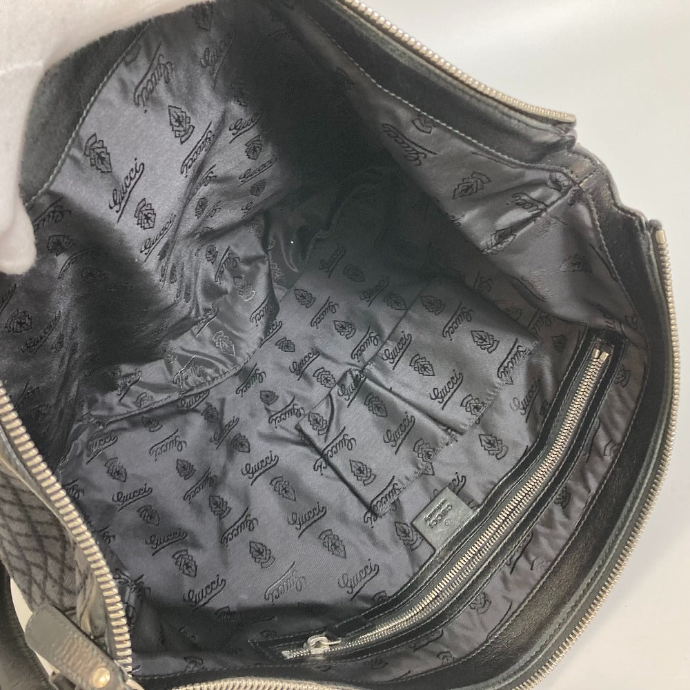 GUCCI Shoulder Bag 243308 canvas Black x gray Diamante Women Used