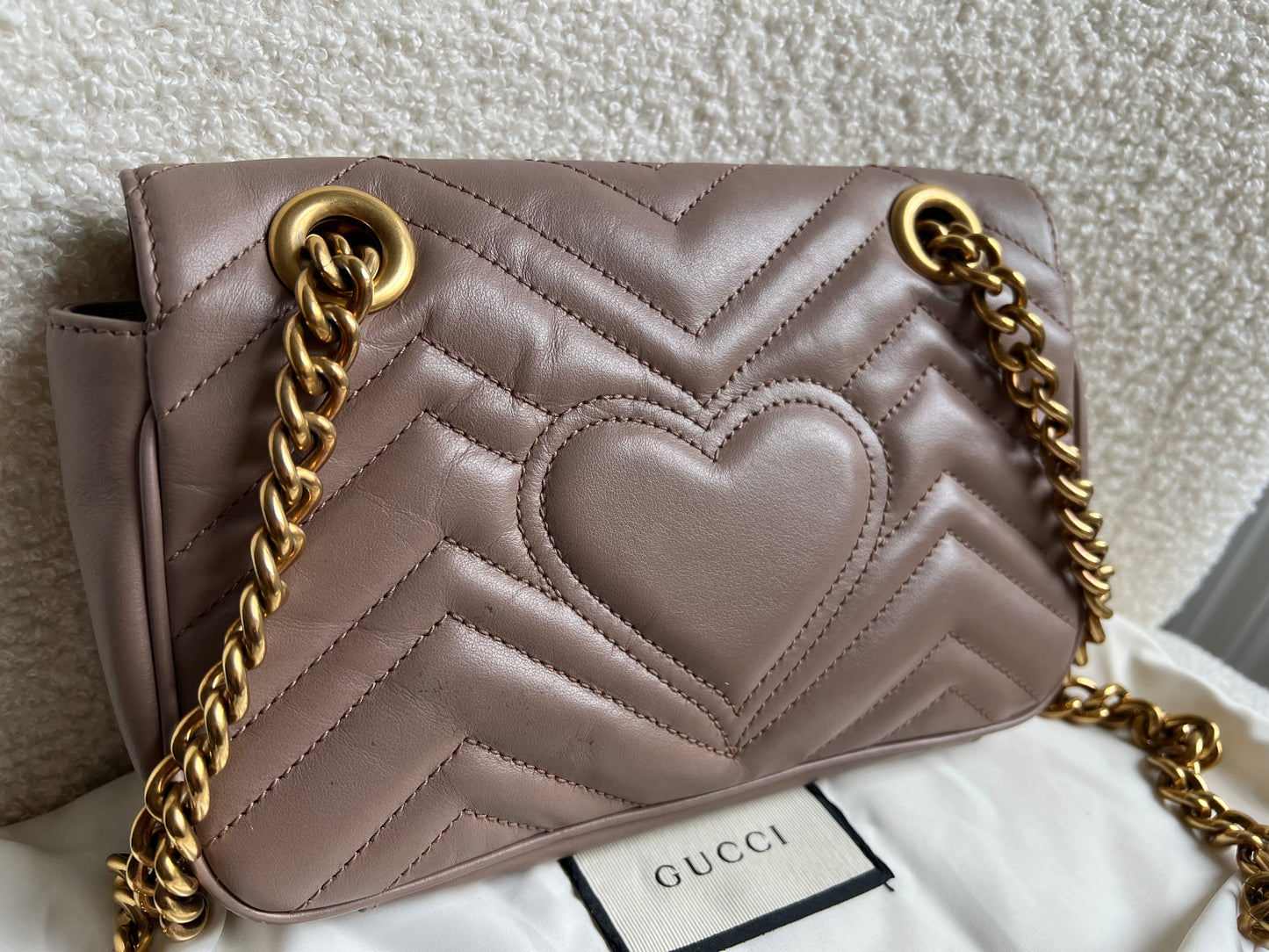 Gucci GG Dusty Pink Marmont Mini Shoulder Bag (RRP £1,890)