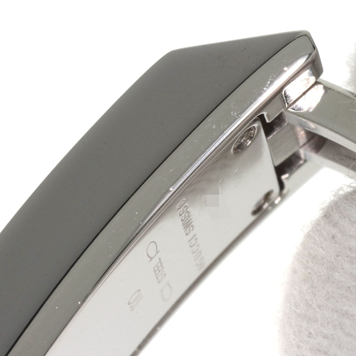 GUCCI Watches Quartz 110 Stainless Steel , Stainless Steel Silver Square face white dial Women Used
