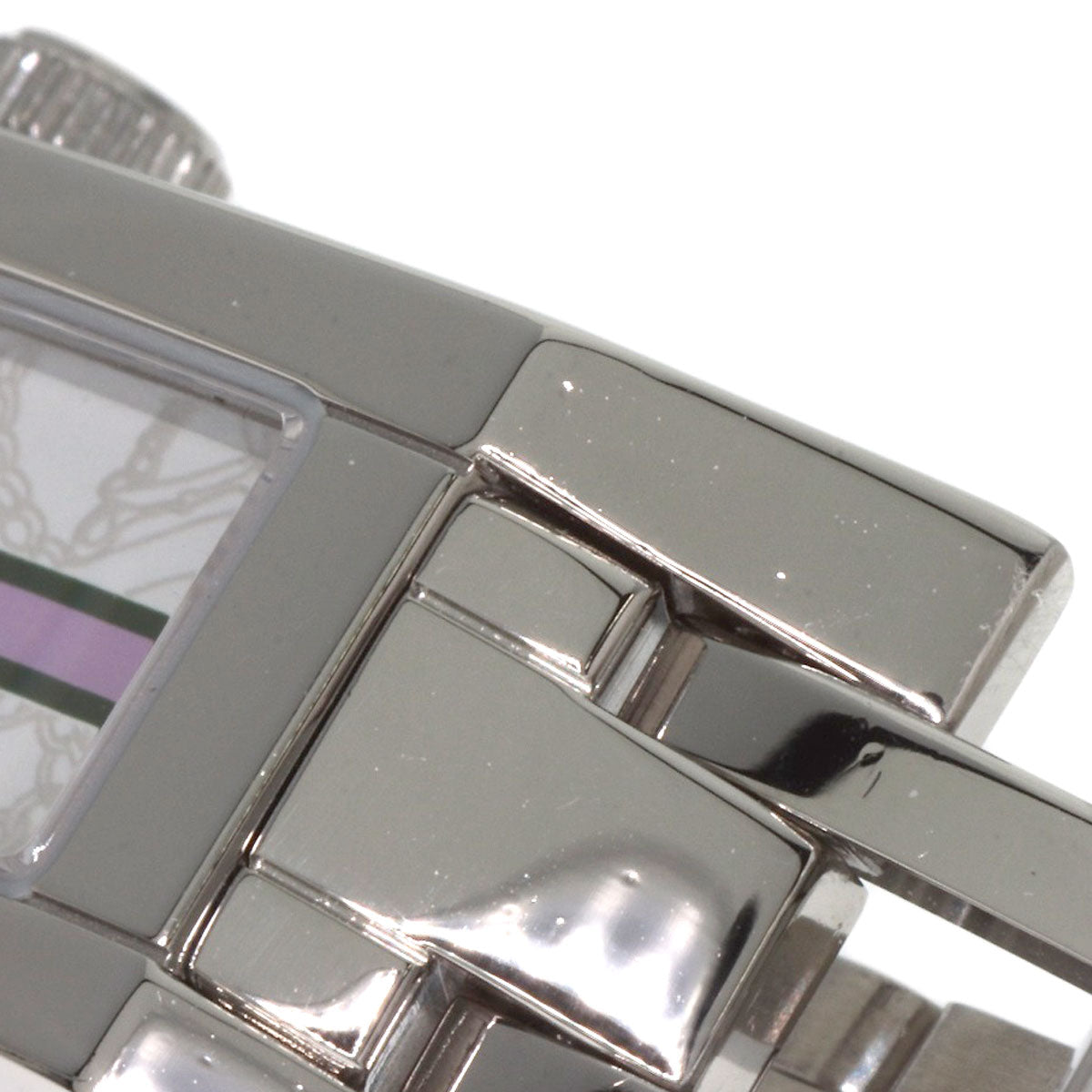 GUCCI Watches Quartz 110 Stainless Steel , Stainless Steel Silver Square face white dial Women Used