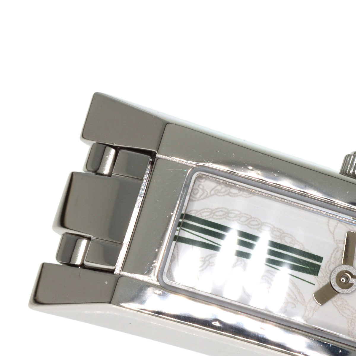 GUCCI Watches Quartz 110 Stainless Steel , Stainless Steel Silver Square face white dial Women Used