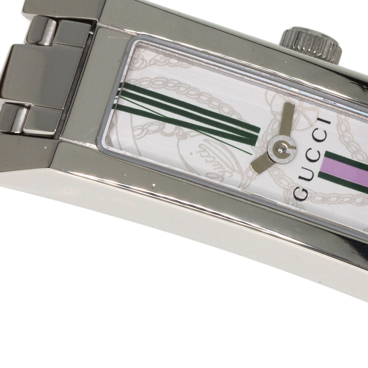 GUCCI Watches Quartz 110 Stainless Steel , Stainless Steel Silver Square face white dial Women Used