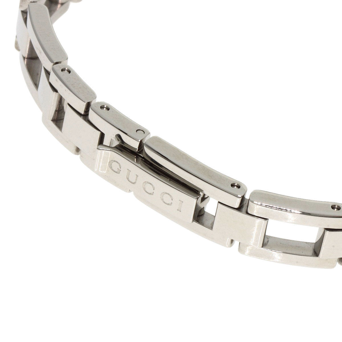 GUCCI Watches Quartz 110 Stainless Steel , Stainless Steel Silver Square face white dial Women Used