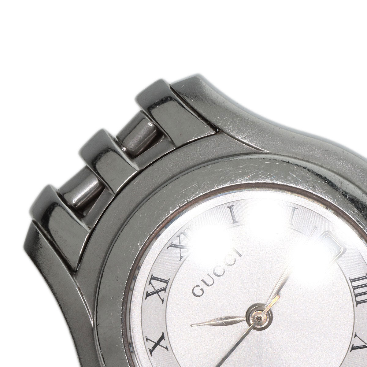 GUCCI Watches Quartz 5500L Stainless Steel Silver Round face Silver dial
