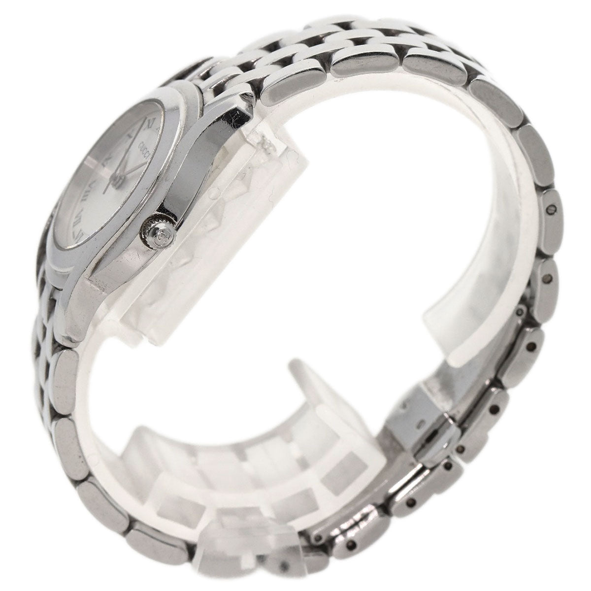 GUCCI Watches Quartz 5500L Stainless Steel Silver Round face Silver dial