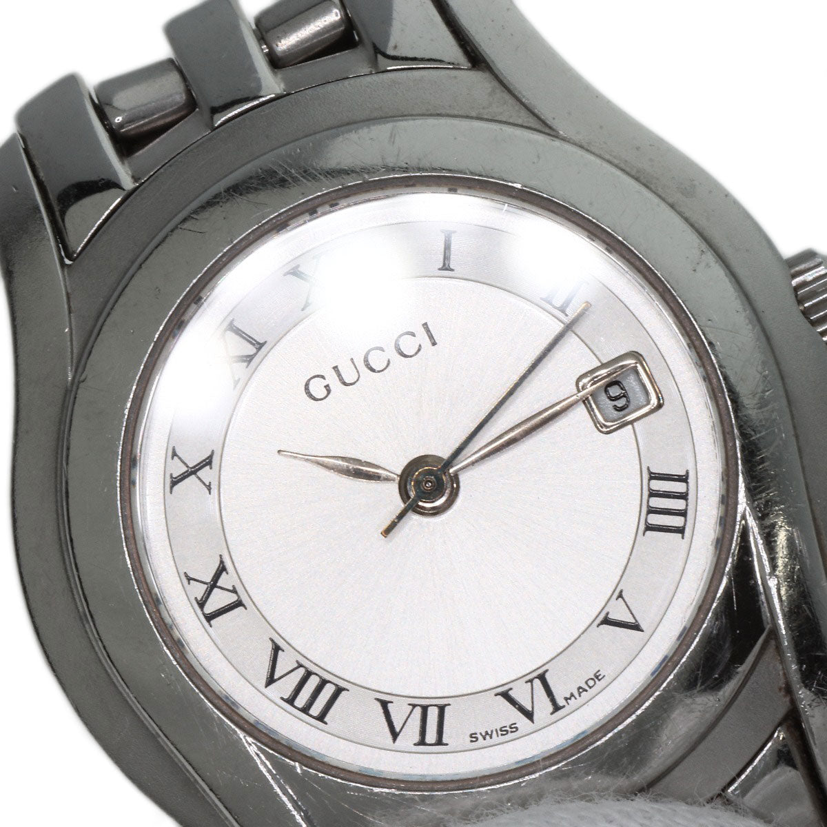 GUCCI Watches Quartz 5500L Stainless Steel Silver Round face Silver dial