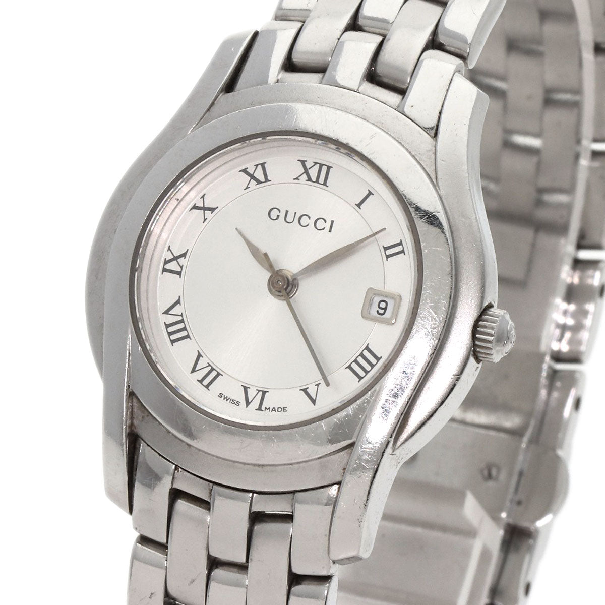 GUCCI Watches Quartz 5500L Stainless Steel Silver Round face Silver dial