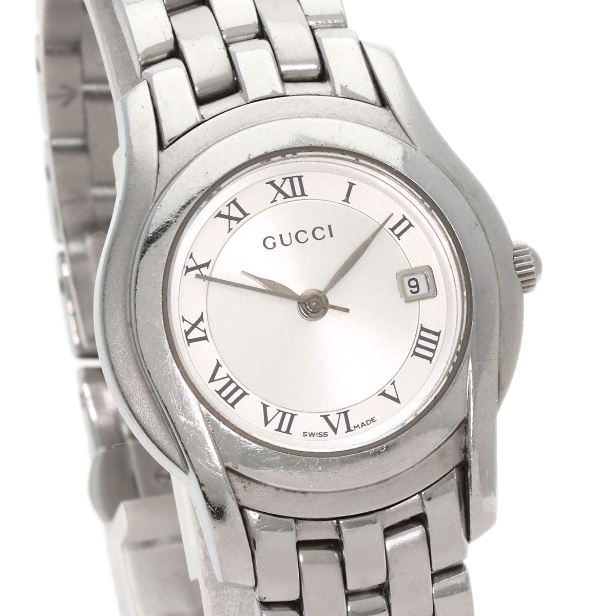 GUCCI Watches Quartz 5500L Stainless Steel Silver Round face Silver dial