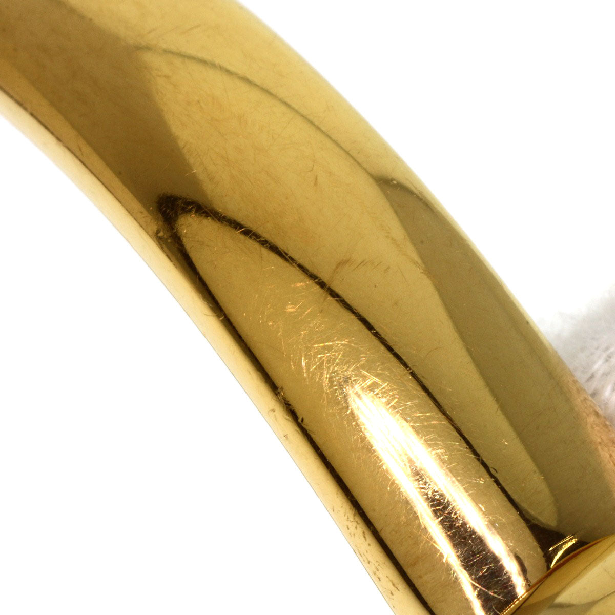 GUCCI Watches Quartz 1400L Gold Plated gold round face bangle white dial