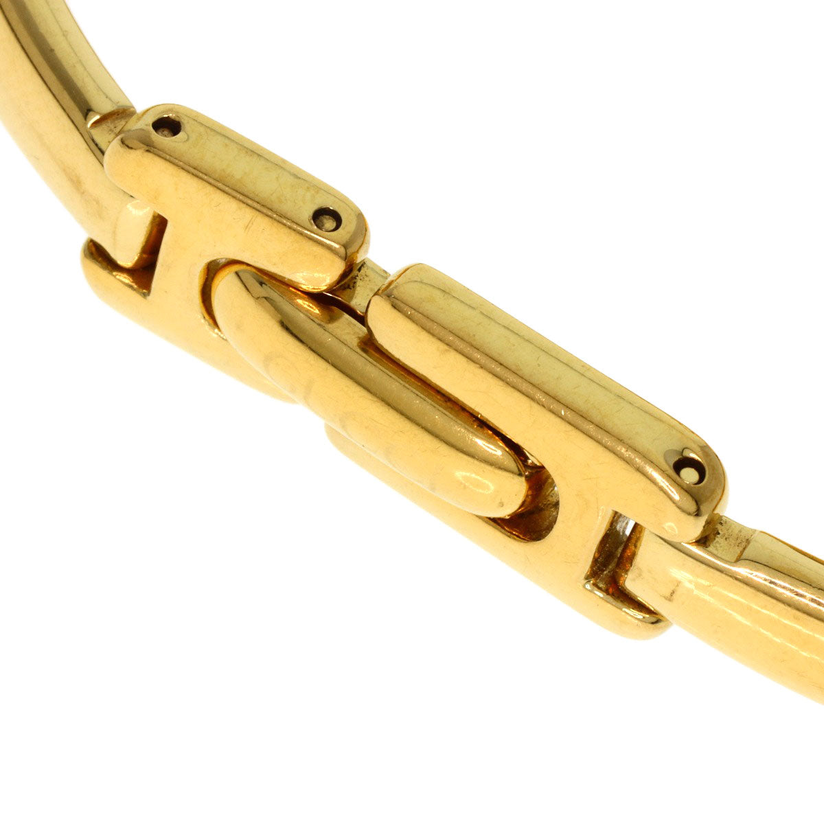 GUCCI Watches Quartz 1400L Gold Plated gold round face bangle white dial