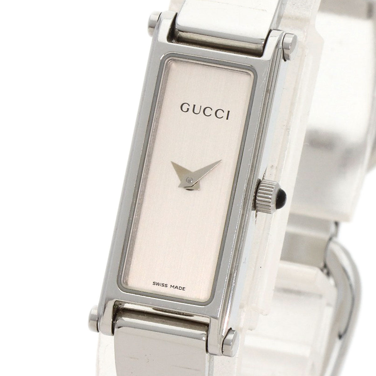 GUCCI Watches Quartz 1500L Stainless Steel Silver Square face Silver dial