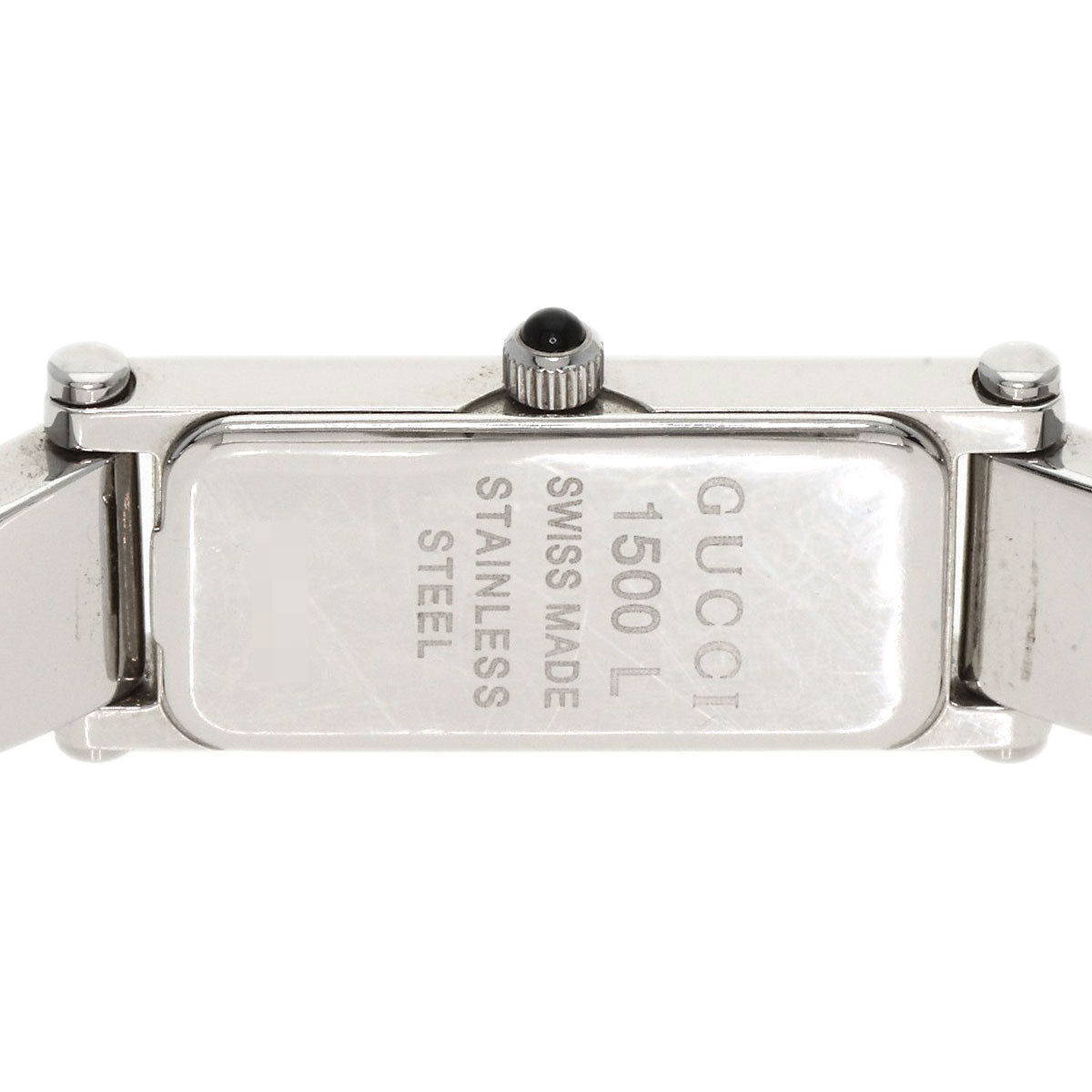 GUCCI Watches Quartz 1500L Stainless Steel Silver Square face Silver dial