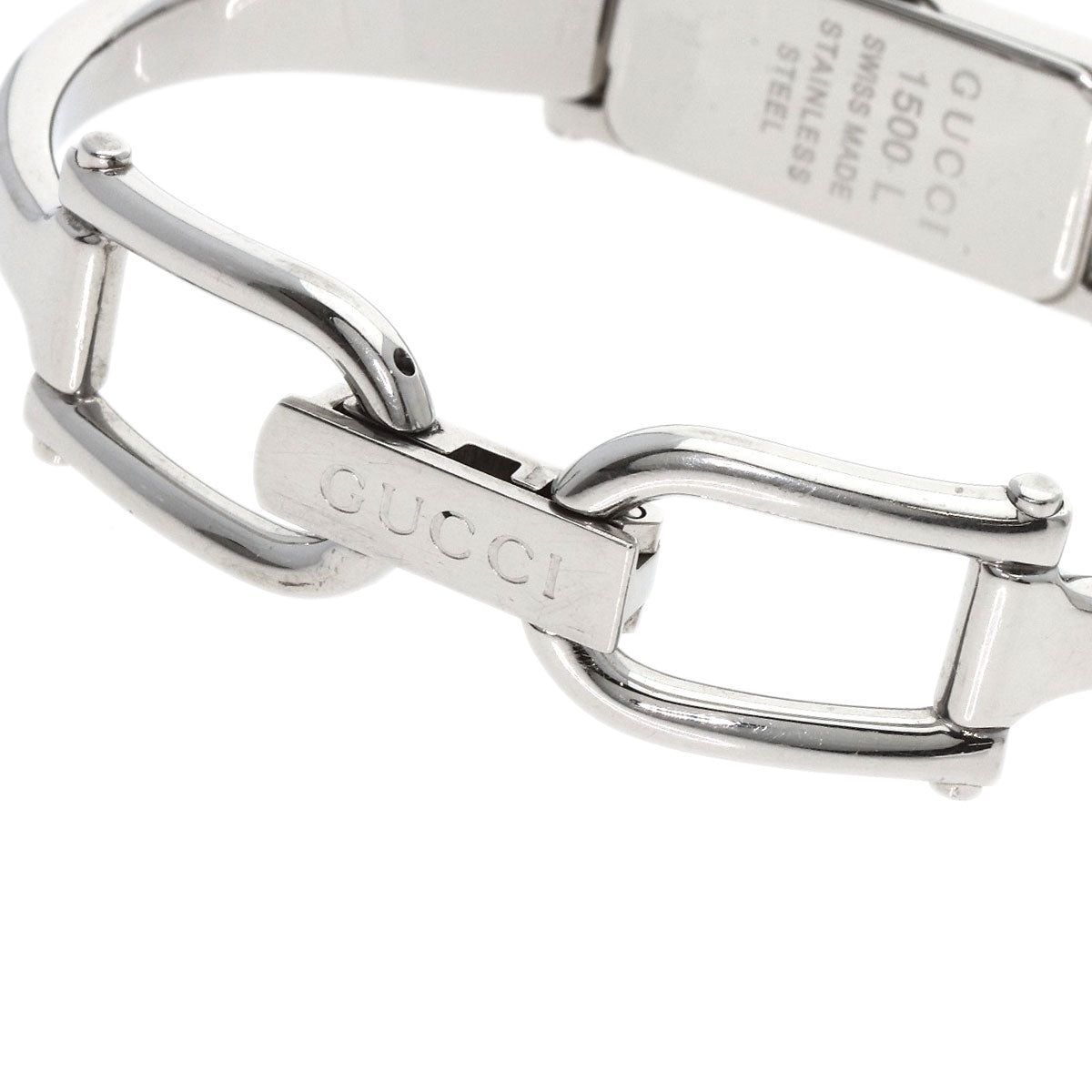 GUCCI Watches Quartz 1500L Stainless Steel Silver Square face Silver dial