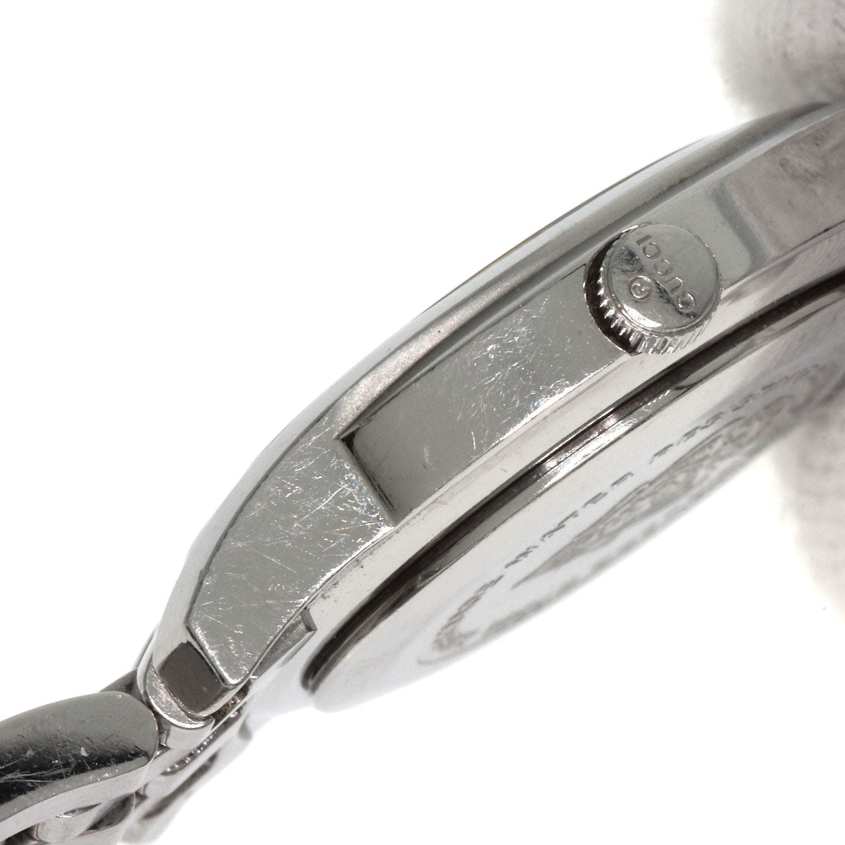 GUCCI Watches Quartz 5500L Stainless Steel , Stainless Steel Silver Round face Silver dial Women Used