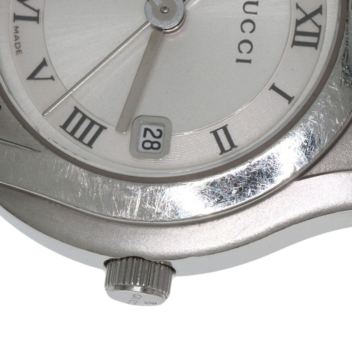 GUCCI Watches Quartz 5500L Stainless Steel , Stainless Steel Silver Round face Silver dial Women Used